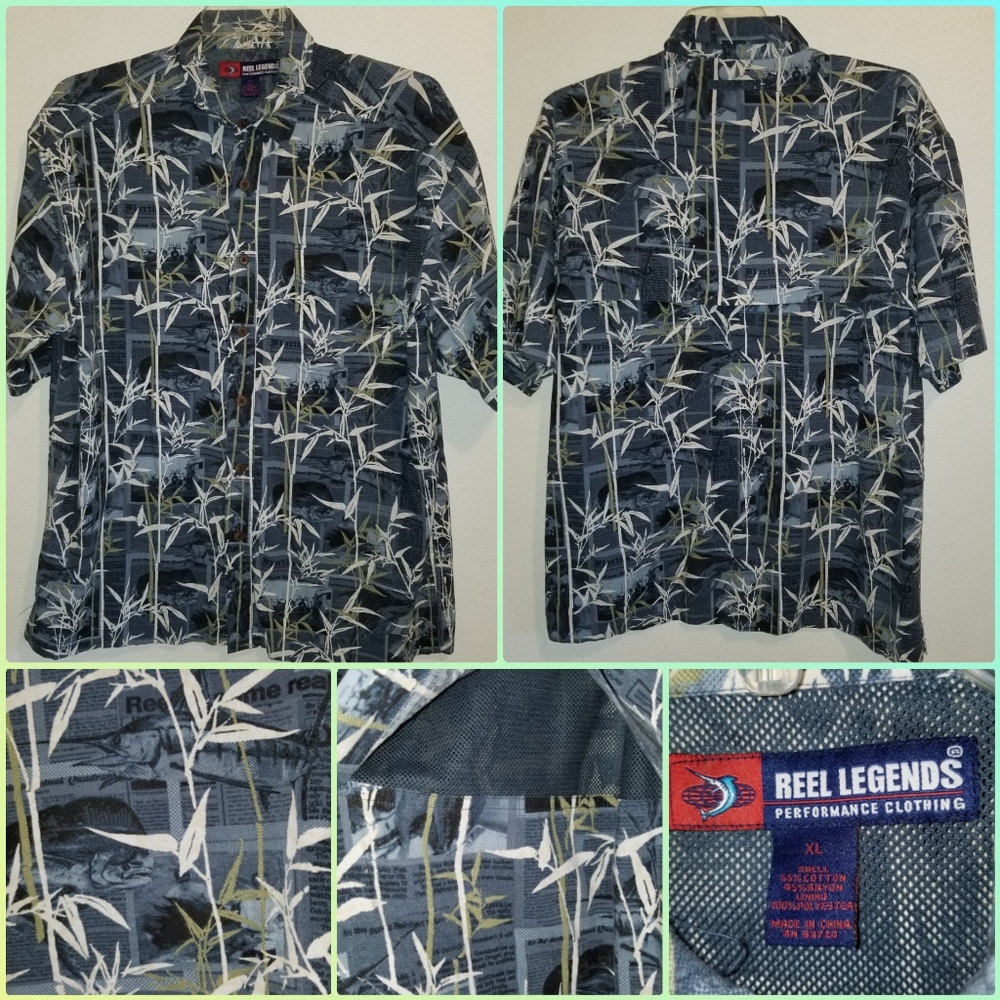 EUC  REEL LEGENDS FISHING SHIRT SIZE XL